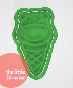 Hippo Ice cream cookie cutter
