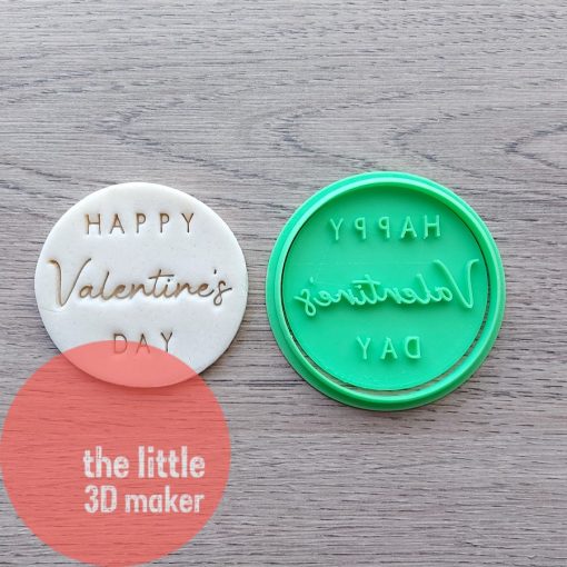Happy Valentine's Day Cookie Cutter Stamp Fondant Embosser - 4