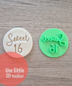 sweet sixteen cookie cutter stamp