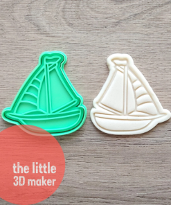 Sailboat cookie cutter stamp