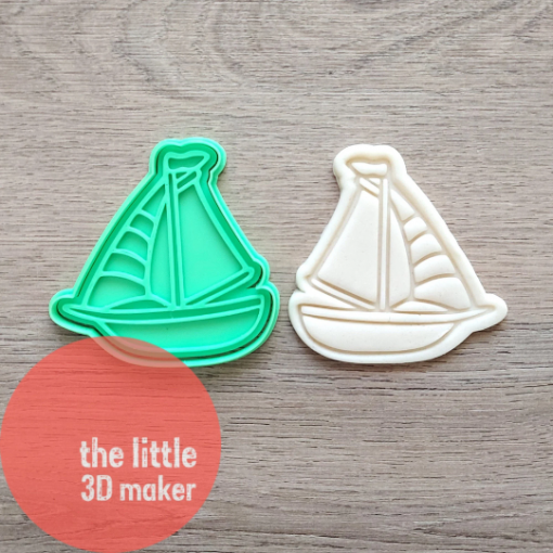 Sailboat cookie cutter stamp