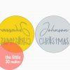 Name christmas cookie cutter stamp